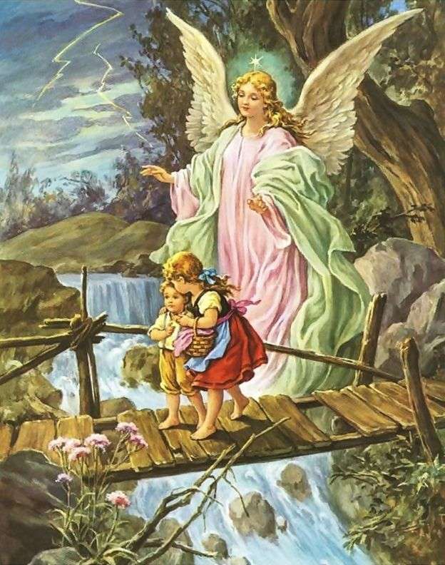 Guardian Angel and children jigsaw puzzle online