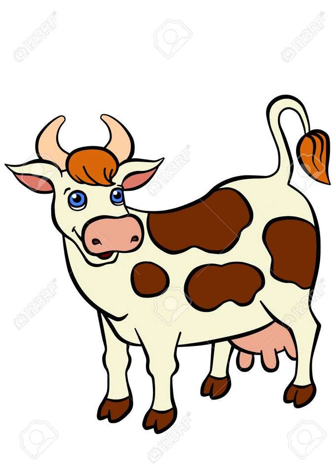 La mucca da fattoria puzzle online