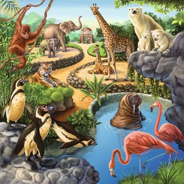 jardim zoológico puzzle online