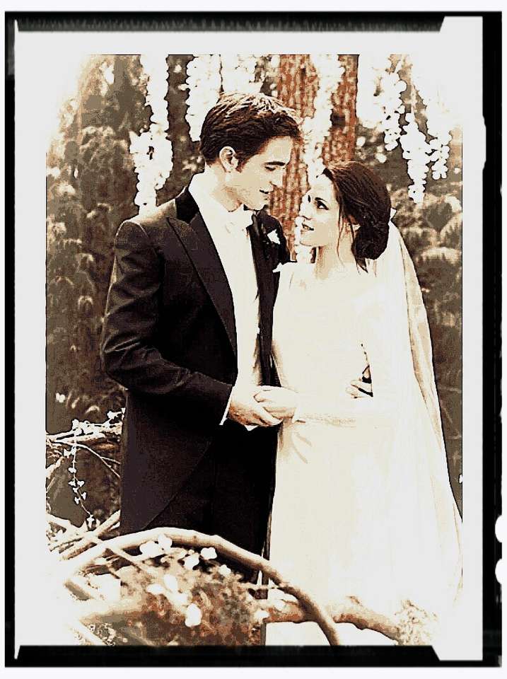 Foto de boda de Edward y Bella rompecabezas en línea