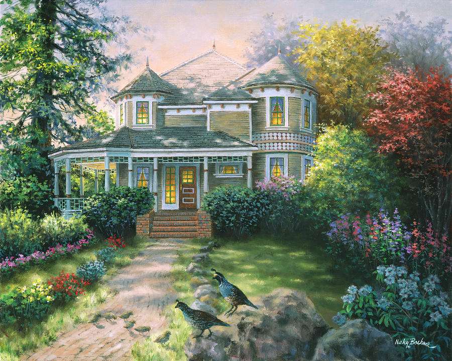 Gemälde Haus auf dem Lande Puzzlespiel online