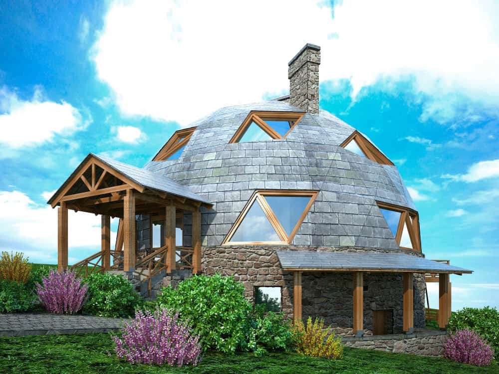 Een utopisch bolvormig huis online puzzel