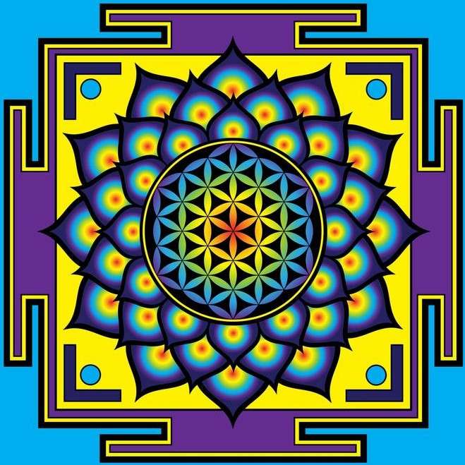 Mandala Blume des Lebens Online-Puzzle