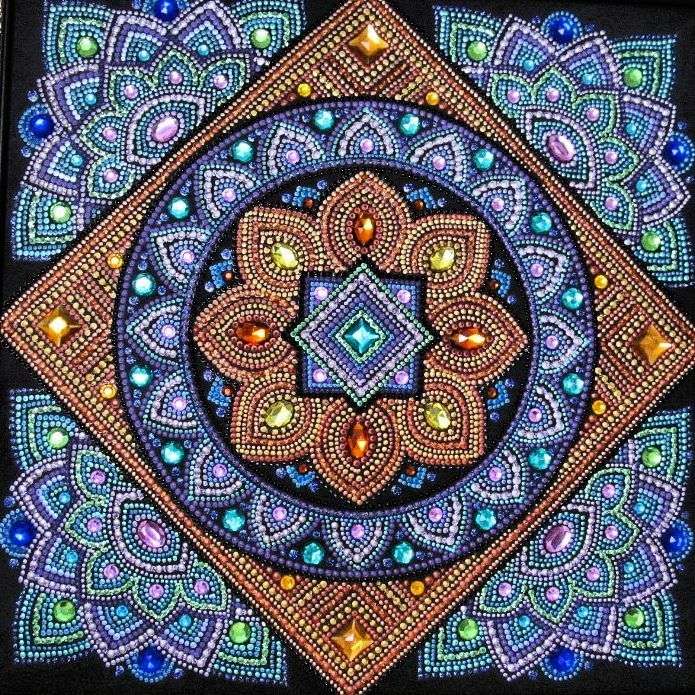 Mandala en plusieurs couleurs puzzle en ligne