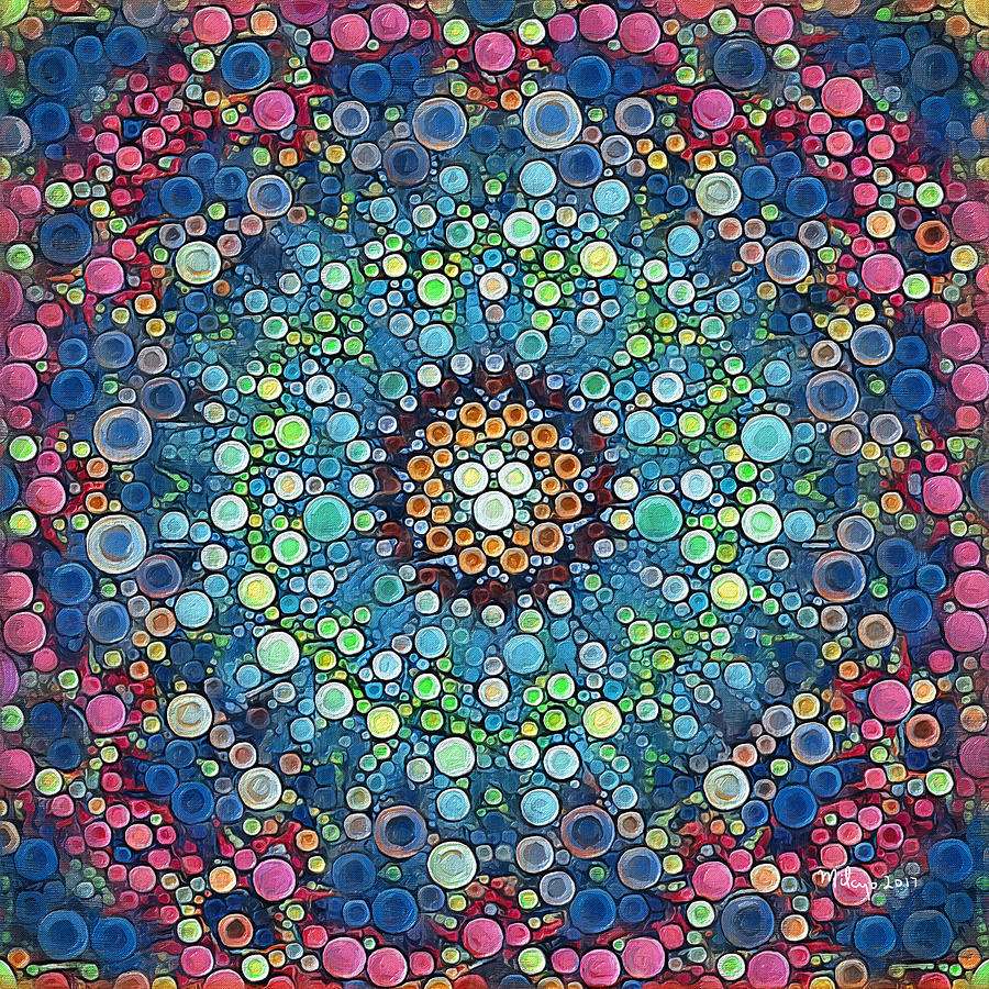 Мандала во многих цветах пазл онлайн
