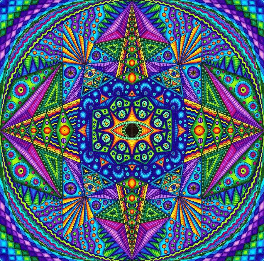 Mandala în multe culori jigsaw puzzle online
