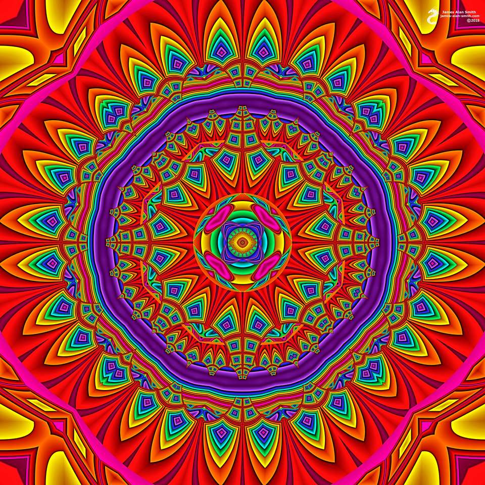 Mandala in many colors online puzzle