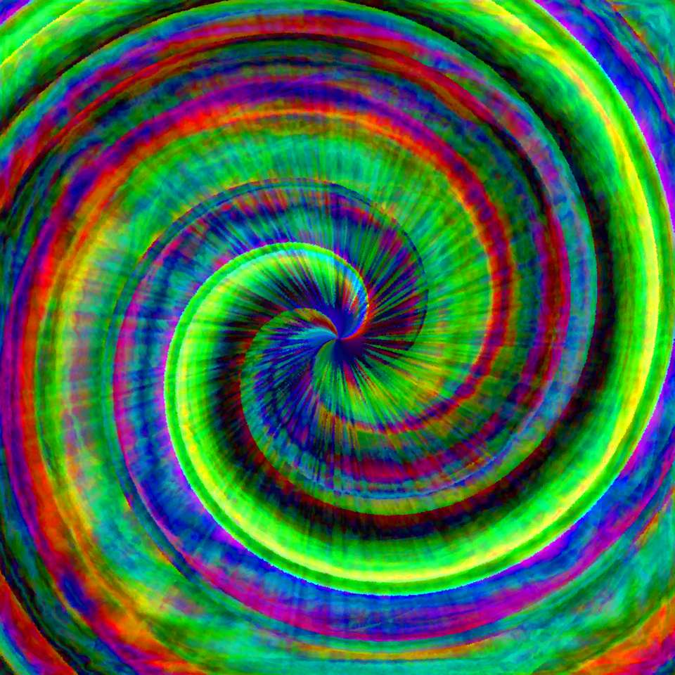 Spiral i flera färger Pussel online