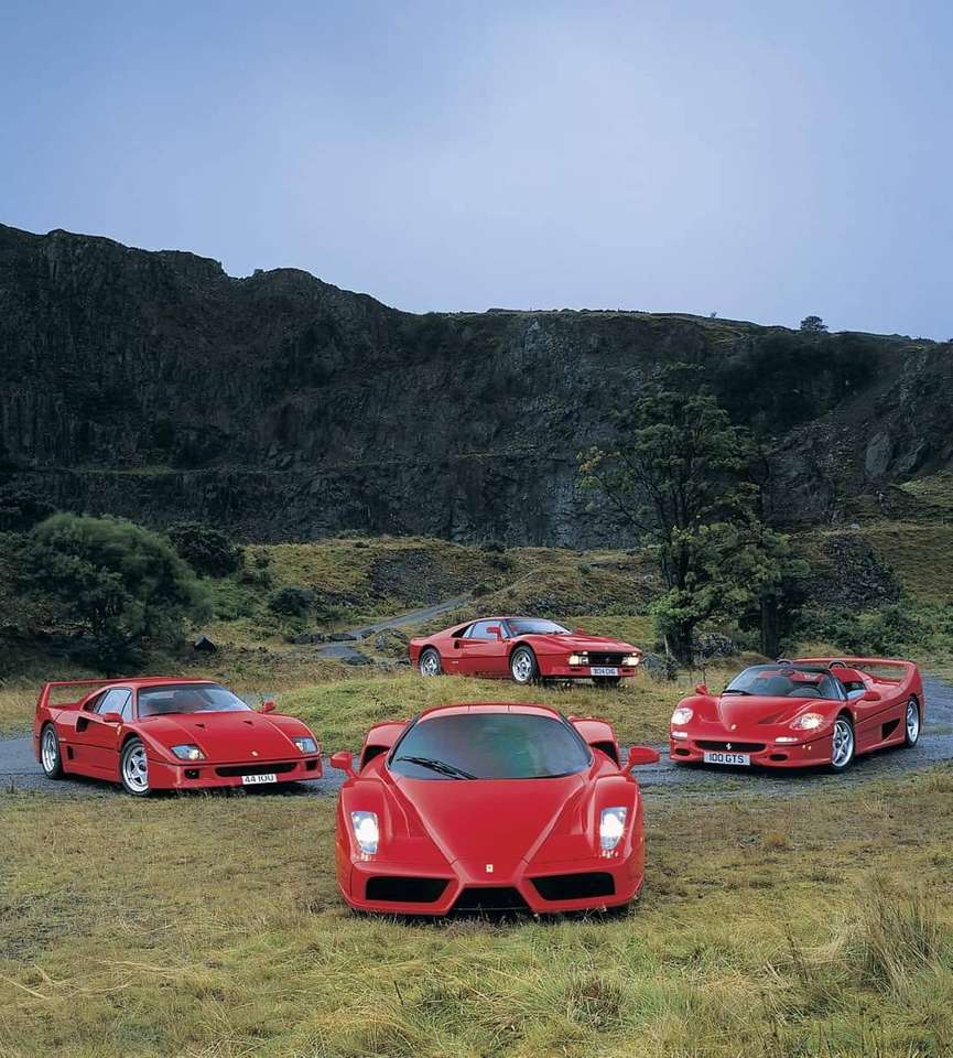 Ferrari-modeller pussel på nätet