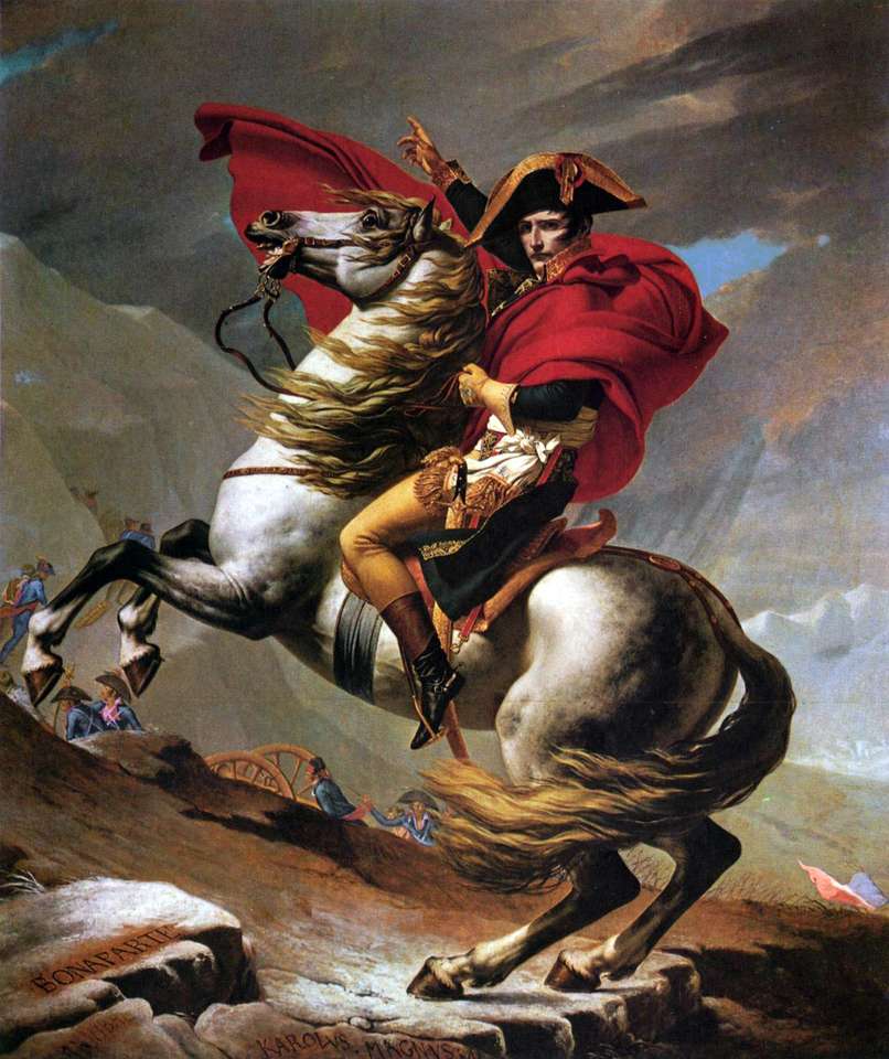 Napoleon steekt de Alpen over legpuzzel online
