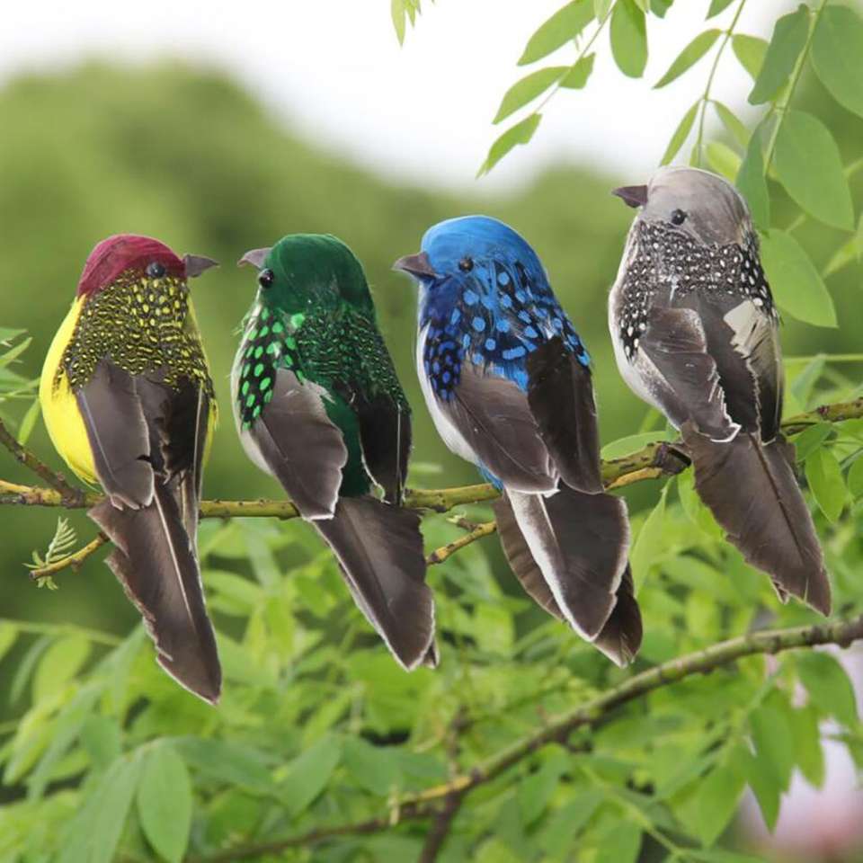 πολύχρωμα πουλιά online παζλ