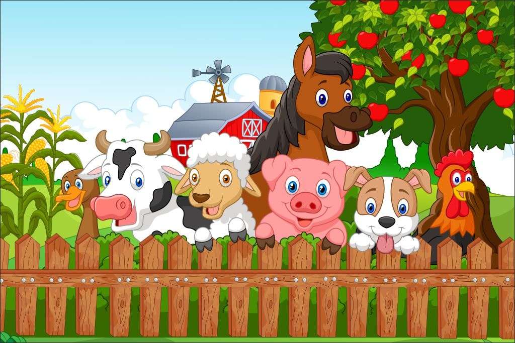 Tiere hinter dem Zaun Puzzlespiel online