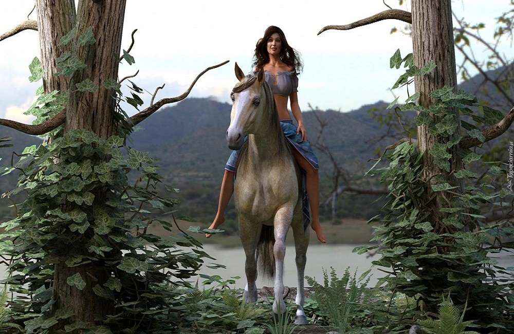 Κορίτσι με άλογο παζλ online