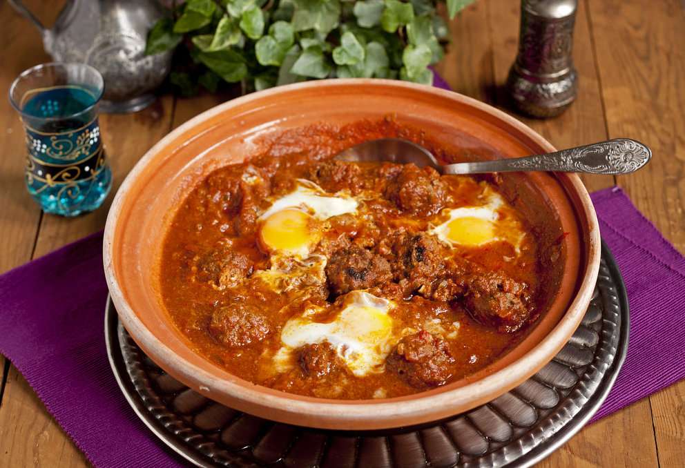 Moroccan meatballs in tomato sauce jigsaw puzzle online