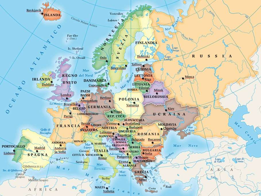 Political Europe jigsaw puzzle online