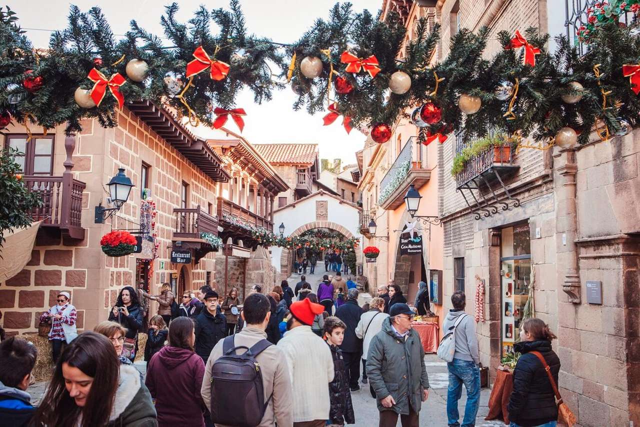 Барселона на Різдво пазл онлайн