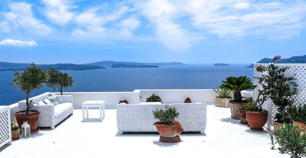 sea ​​view from the villa's terrace jigsaw puzzle online