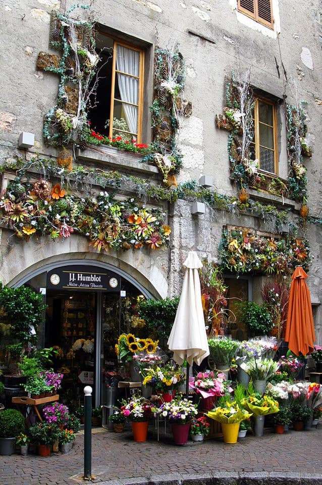 J. J. Humblot - Blomsterbutik i Annecy, Frankrike pussel på nätet
