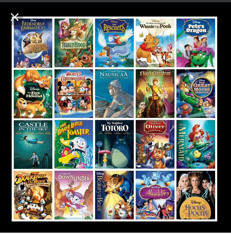 Disney filmy online puzzle