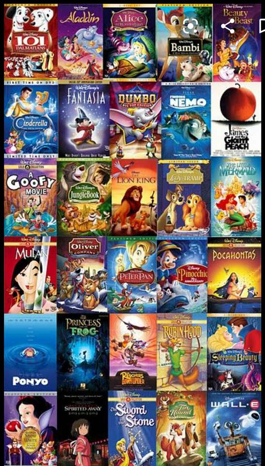 Films Disney puzzle en ligne