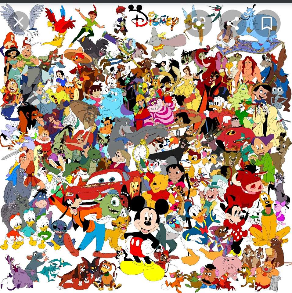 Disney postavy online puzzle