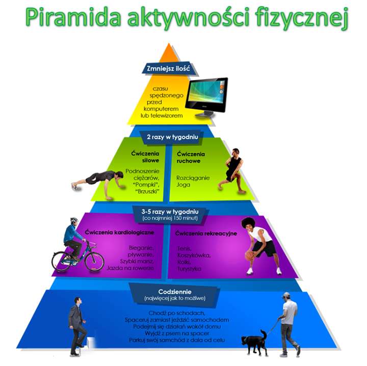 Pyramida fyzické aktivity online puzzle