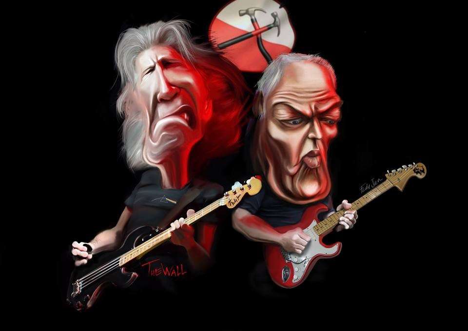 PINK FLOYD - DAVID GILMOUR E ROGER WATERS puzzle online