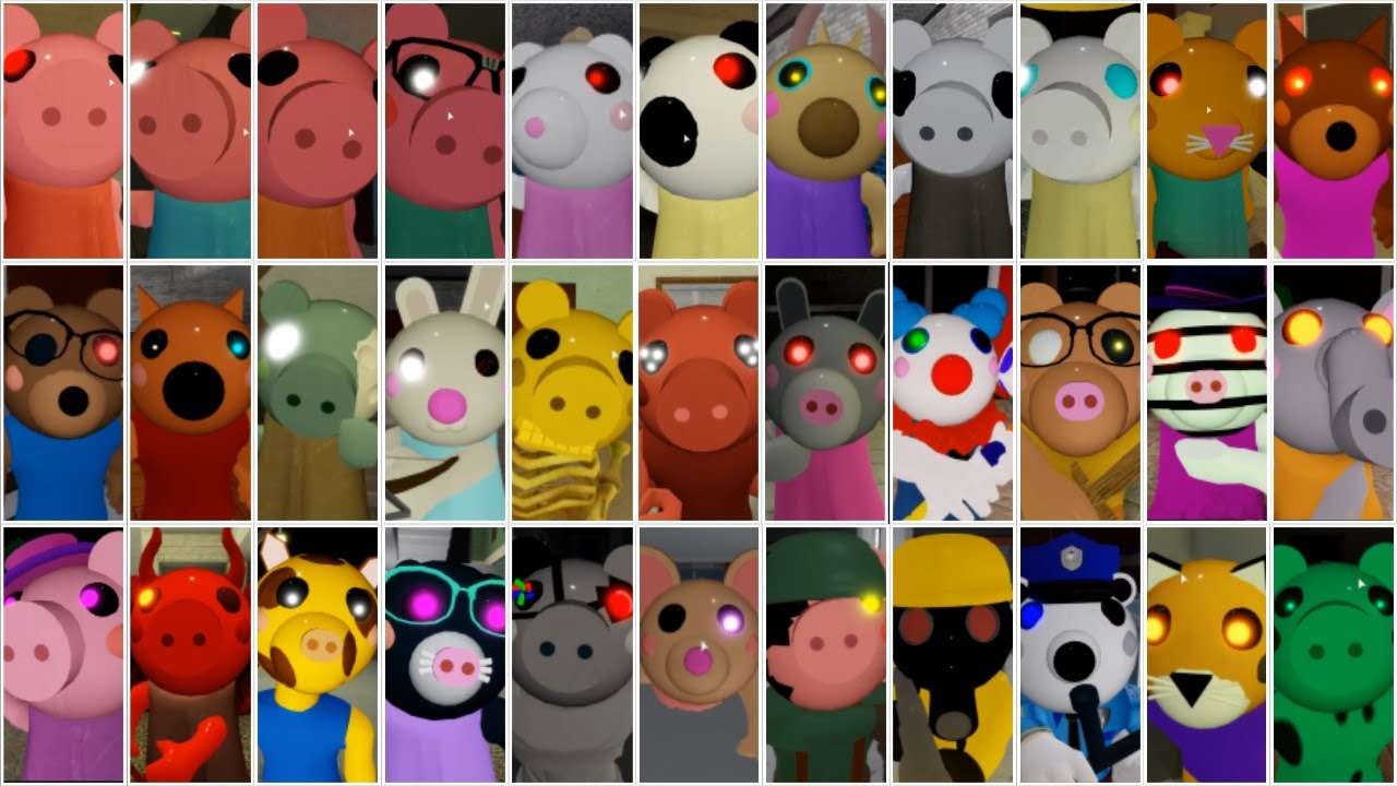 alcuni dei personaggi di piggy puzzle online
