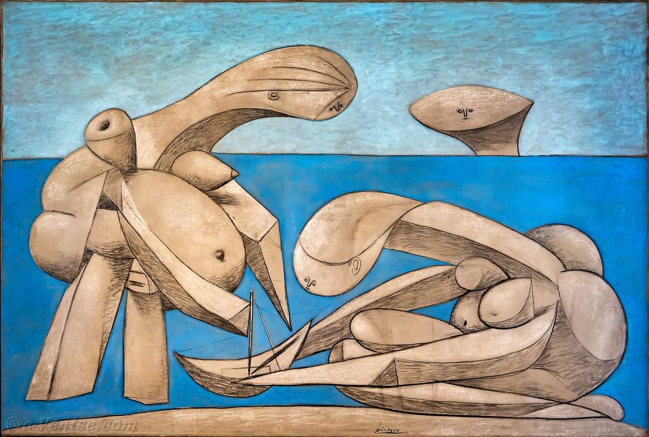 Pablo Picasso Op het strand (La Baignade) 12 feb. legpuzzel online
