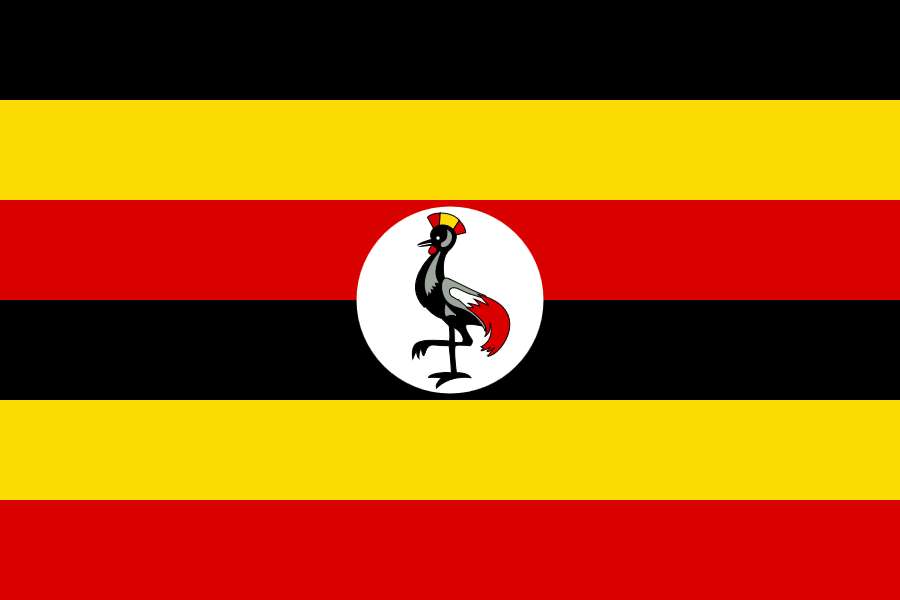 Ugandas flagga Pussel online