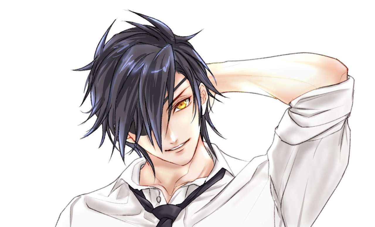 Mitsutada in a sexy pose online puzzle