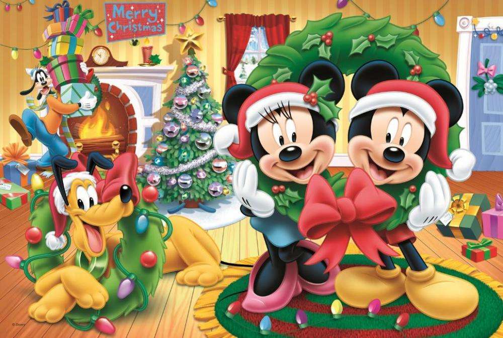 mickey mouse a Vánoce skládačka