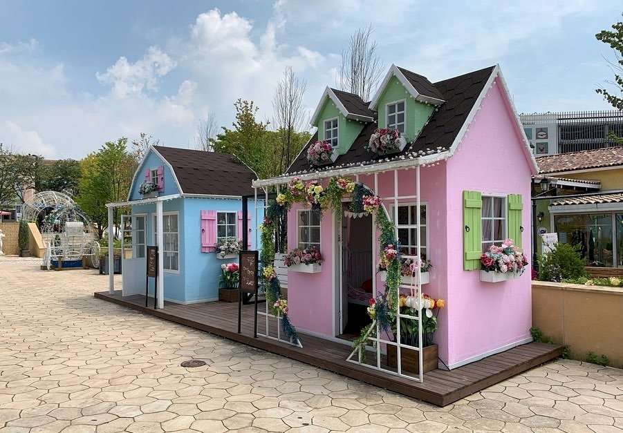 interessante kleine Häuser Puzzlespiel online