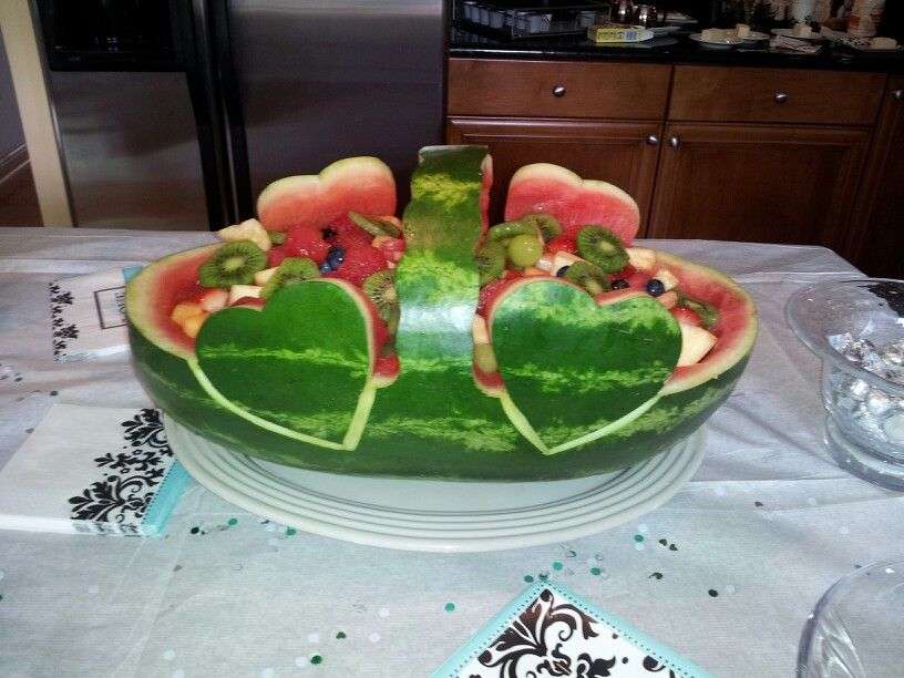 vattenmelon korg - dekoration Pussel online