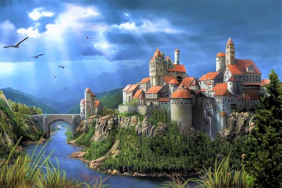 Château sur la rivière puzzle en ligne