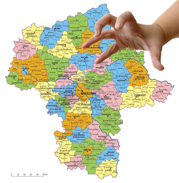 karta över Polen Pussel online