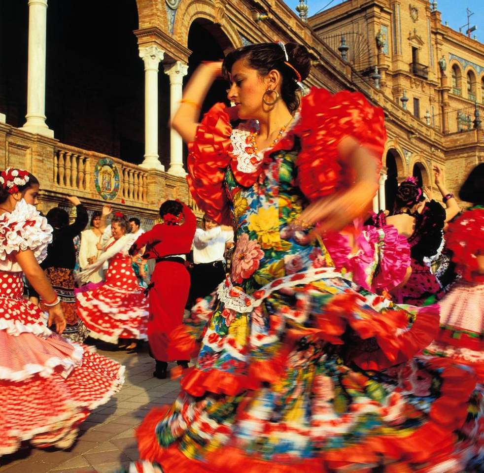 Танцоры фламенко Севилья Испания пазл онлайн