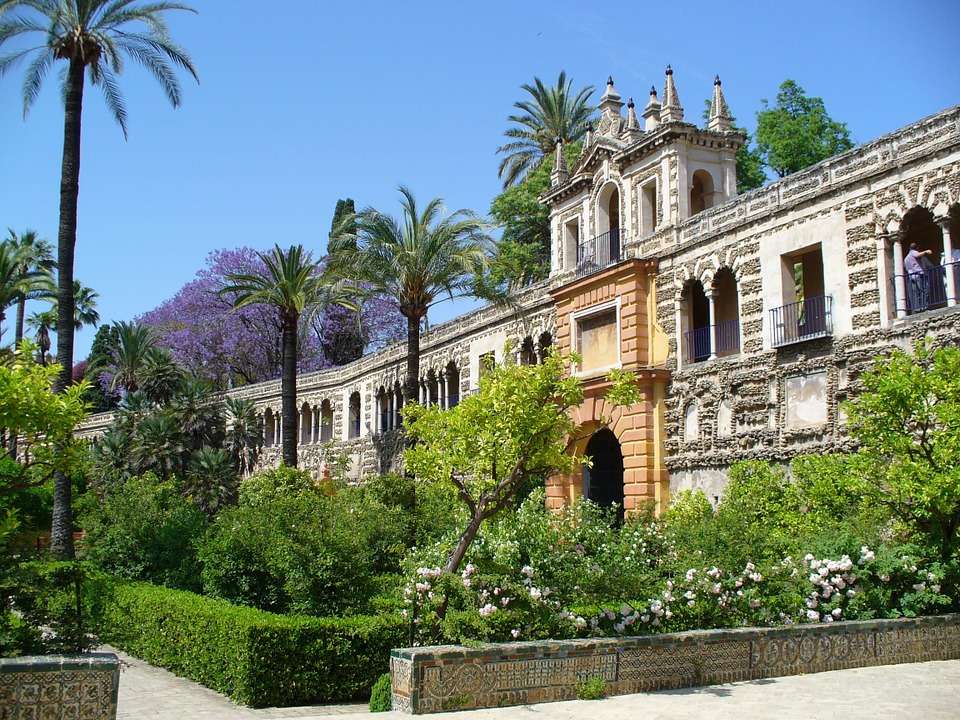 Jardines del palacio de Sevilla rompecabezas en línea