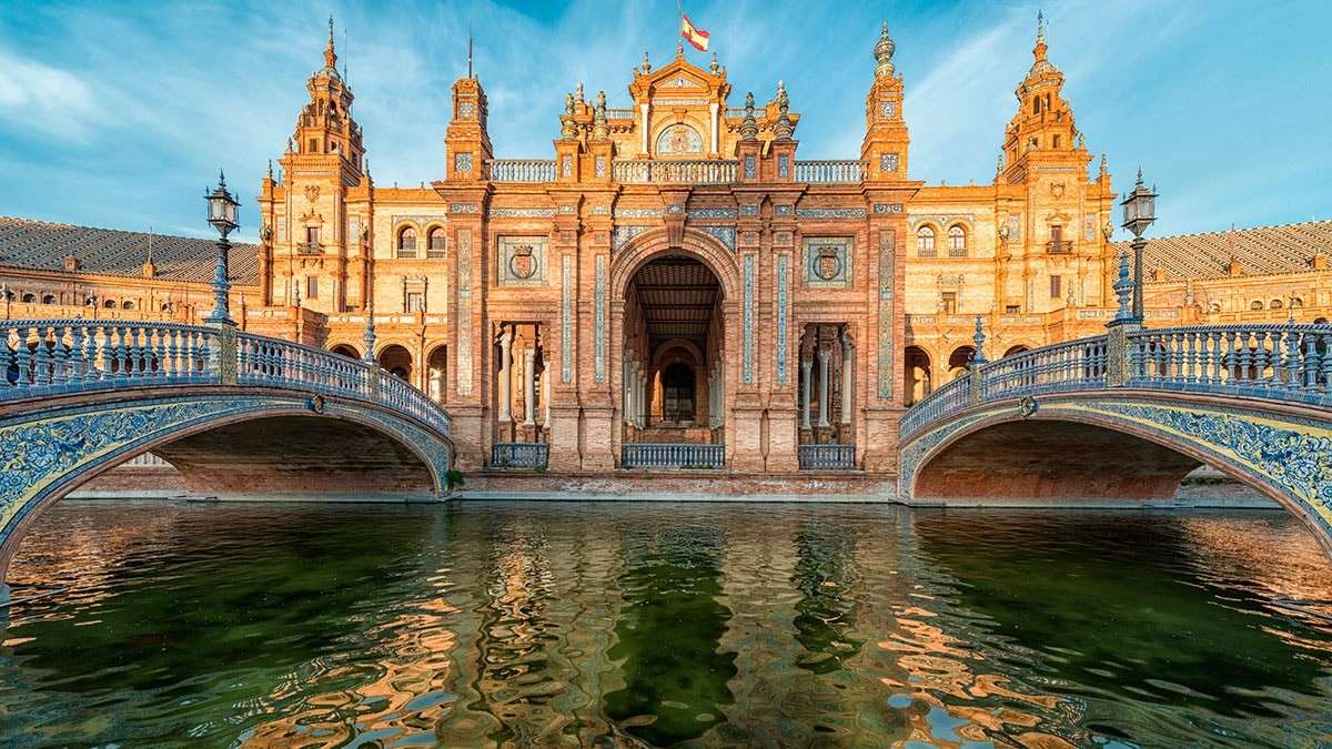 Seville beautiful bridges jigsaw puzzle online