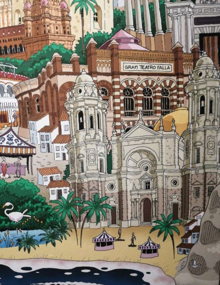 Città del collage di Malaga in Spagna puzzle online
