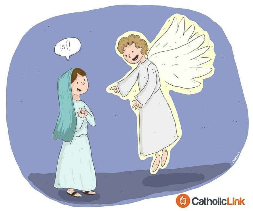 Мария и ангел габриэль пазл онлайн