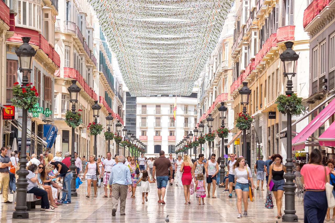 Rue commerçante de Malaga puzzle en ligne