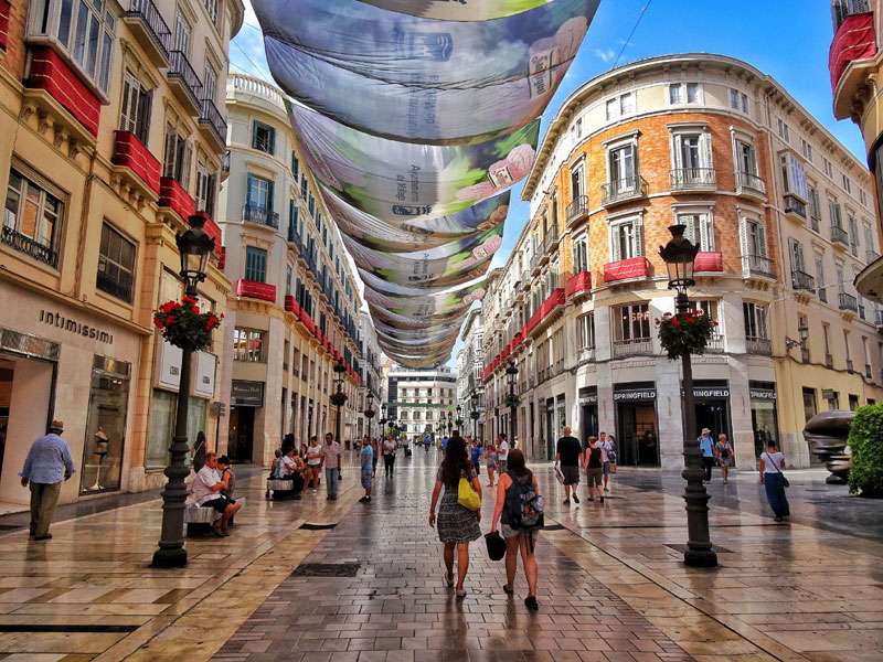 Rua comercial de Málaga quebra-cabeças online