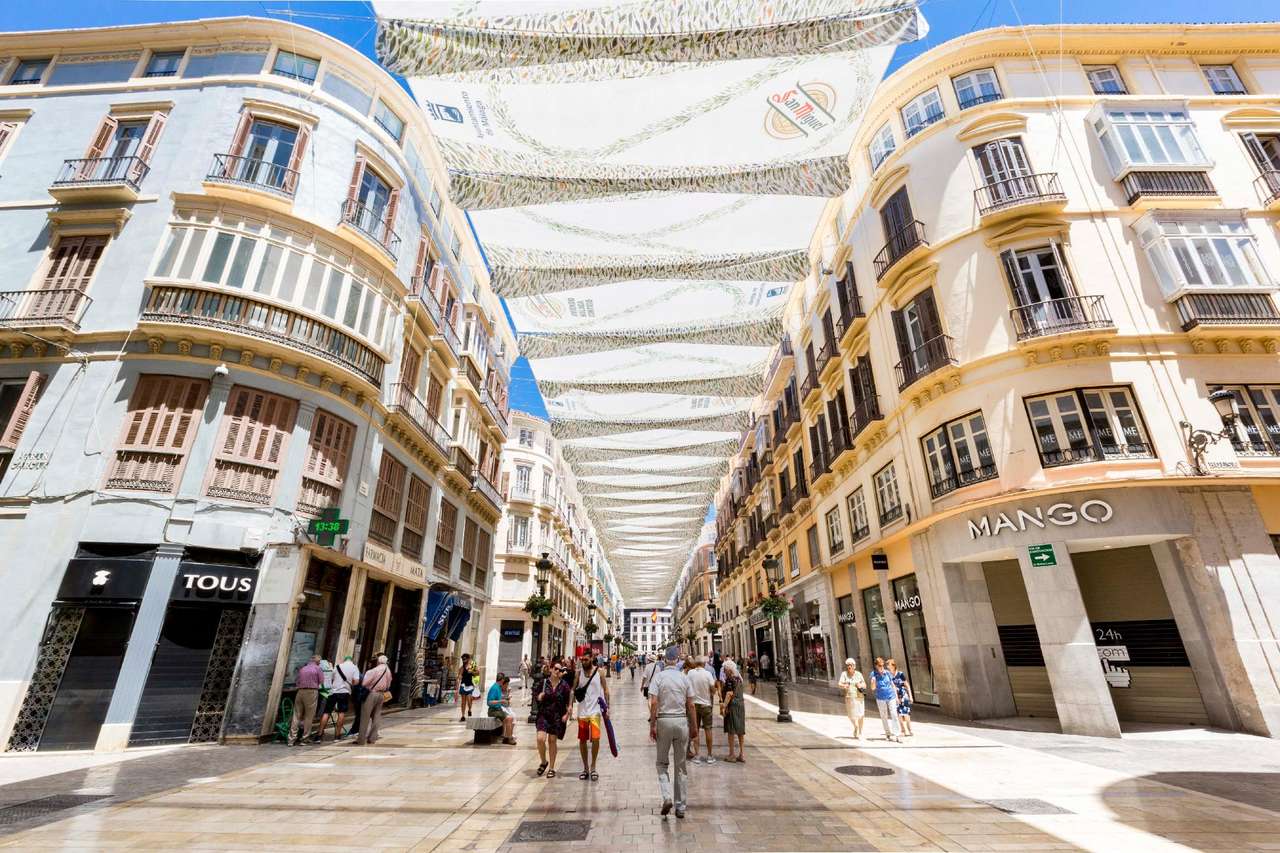 Rue commerçante de Malaga puzzle en ligne