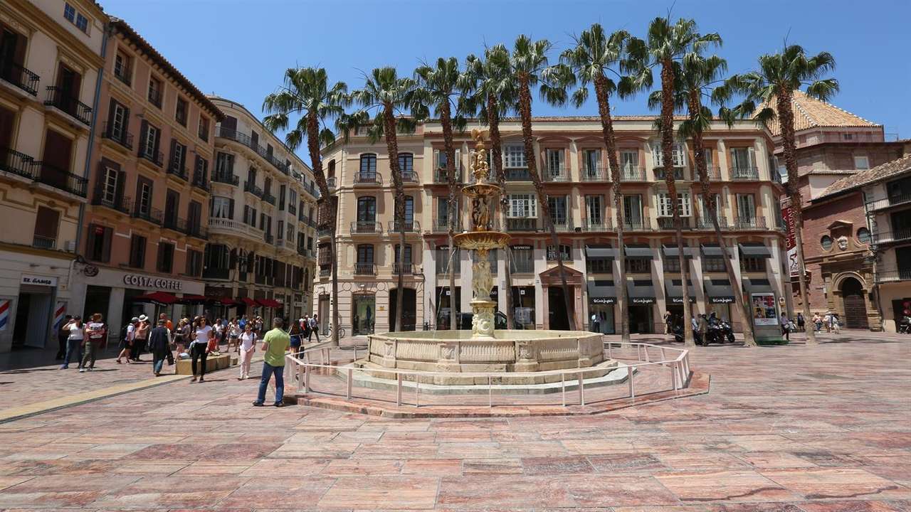 Malaga centrum Spanien pussel på nätet