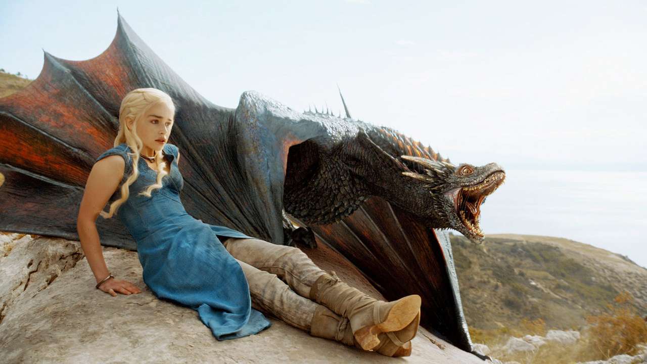 Daenerys mit Drogo (bekam) Online-Puzzle