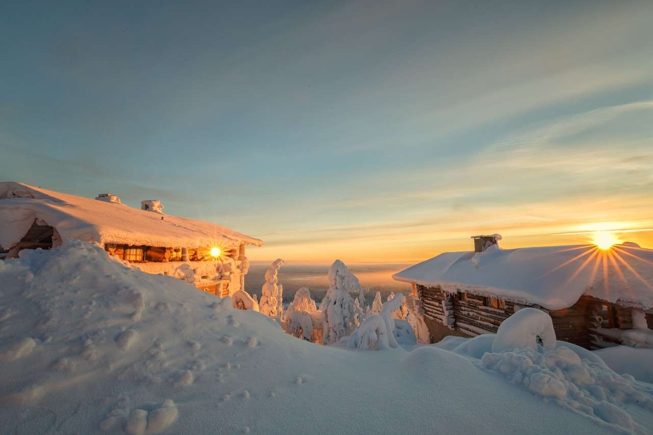 Vinter i Lappland pussel på nätet