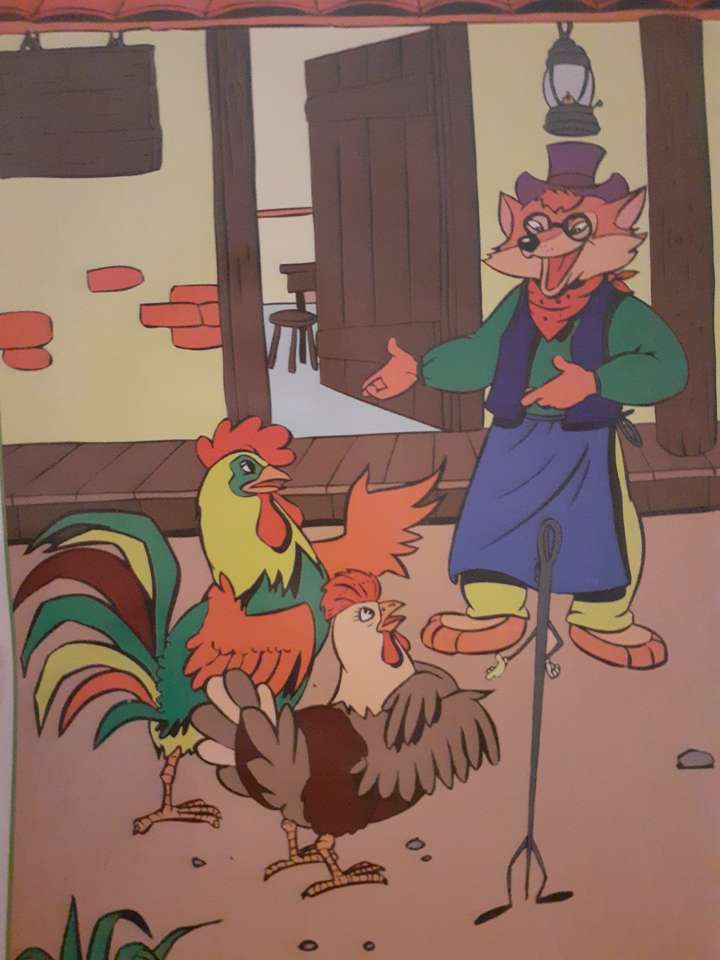 La volpe, la gallina, il gallo e l'ago puzzle online