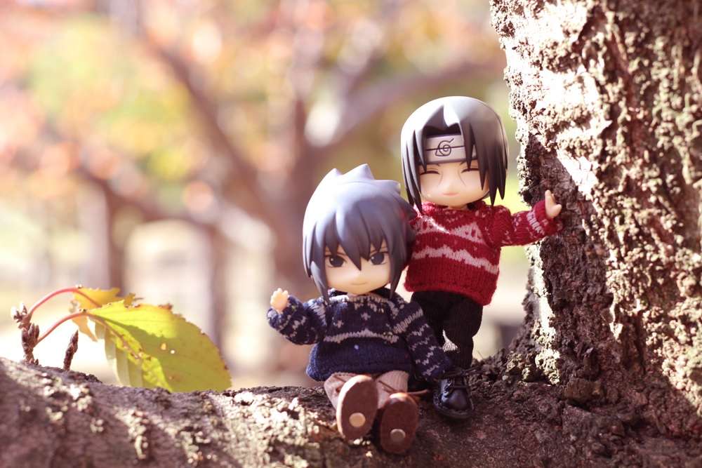 Ο Sasuke και ο Itachi σκαρφαλώνουν σε ένα δέντρο παζλ online