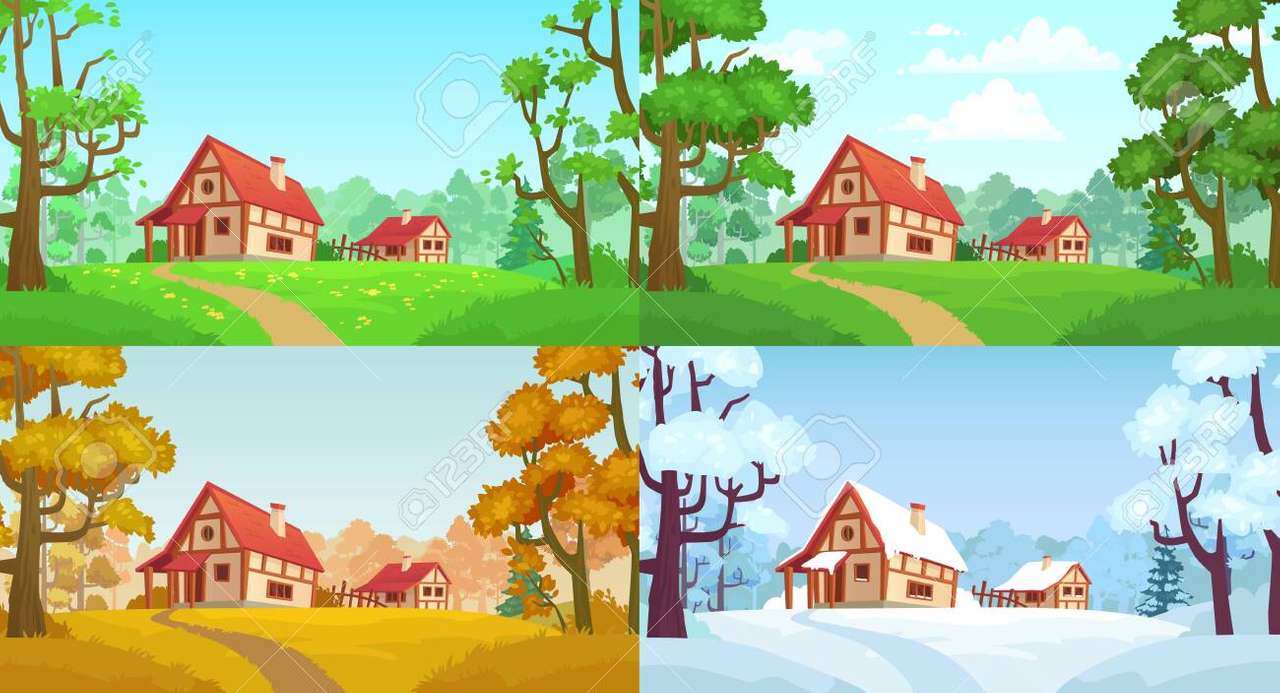 La casa nelle 4 stagioni puzzle online